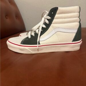 Vans High-Top Sneakers in green and white